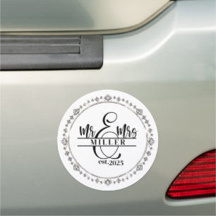 Mr. & Mrs. Car Magnet