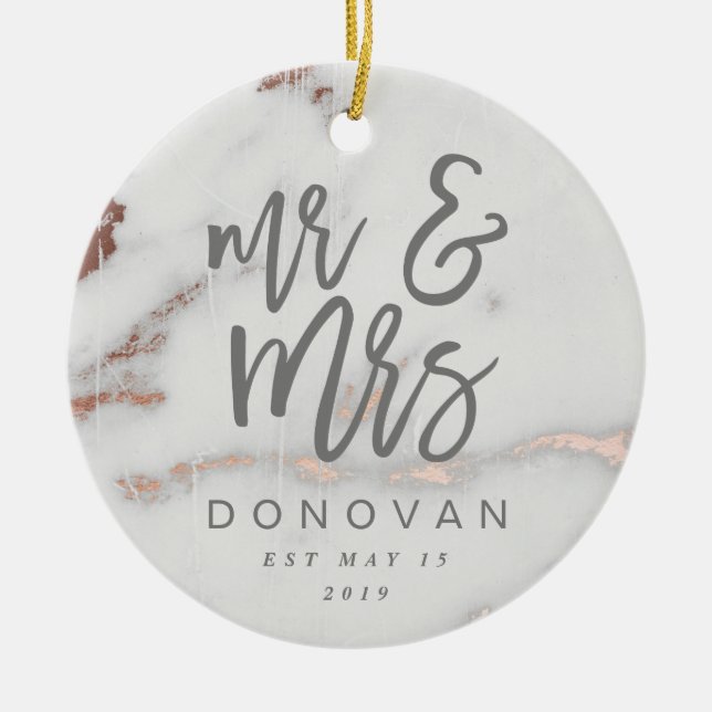 MR & MRS CERAMIC ORNAMENT (Front)