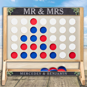 MR & MRS Chalkboard Personalized Wedding Jumbo Fast Four