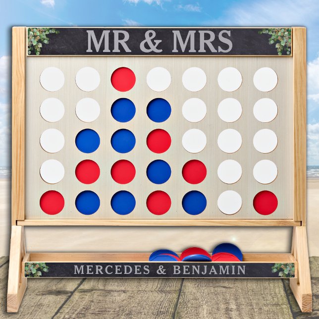 MR & MRS Chalkboard Personalized Wedding Jumbo Fast Four (Creator Uploaded)