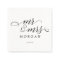 Mr & Mrs Classic Script Wedding Cocktail Napkin
