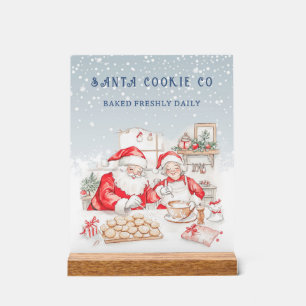 Mr & Mrs Claus Christmas Cookies Acrylic Sign