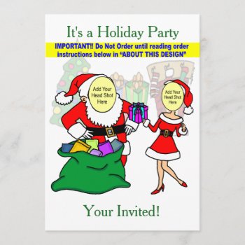 Mr. & Mrs. Claus Party Invitation by bizregards at Zazzle