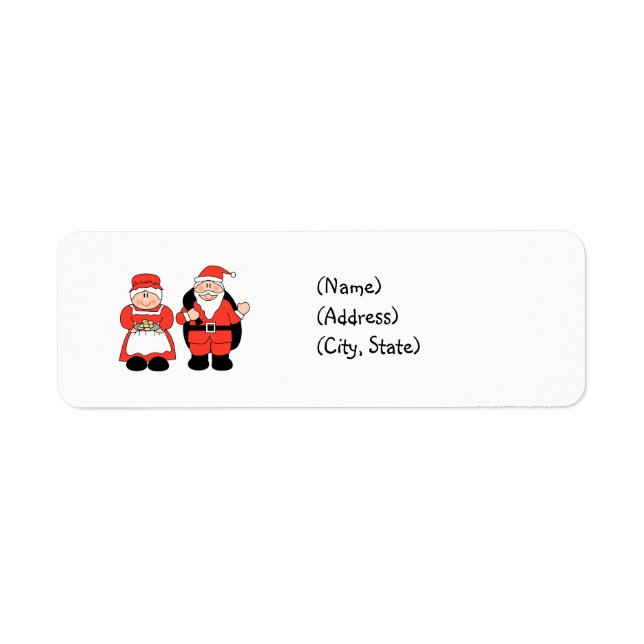 Mr. & Mrs. Claus Personalized Return Address Label (Front)