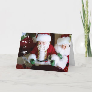 MR/MRS CLAUS SAY HAVE A VERY SPECIAL CHRISTMAS DAY HOLIDAY CARD