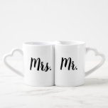 'Mr.' & Mrs.' Coffee Mug Set<br><div class="desc">With an elegant design and delicate accents,  this matching 'Mr.' & Mrs.' Coffee Mug Set is the perfect way for couples to start their mornings together.
Customize text and colors to make your own personalize! Make this special gift for Mother’s Day,  Father’s Day,  Valentine’s Day,  Christmas,  birthdays,  anniversaries.</div>