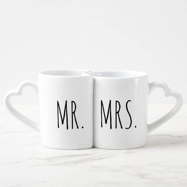 MR. MRS. Coffee Mug Set (Back Nesting)