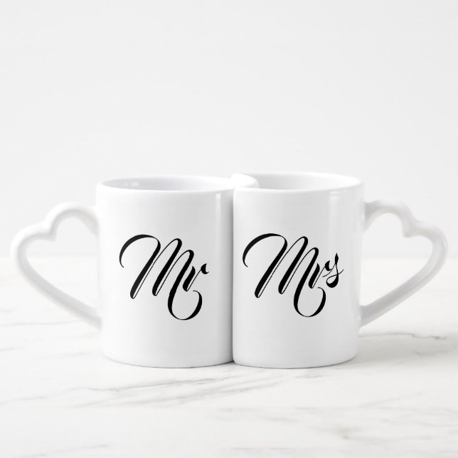 Mr & Mrs Coffee Mug Set (Front Nesting)