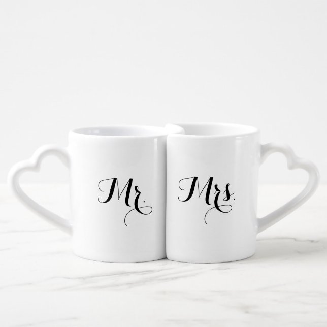 Mr. & Mrs. Coffee Mug Set (Front Nesting)