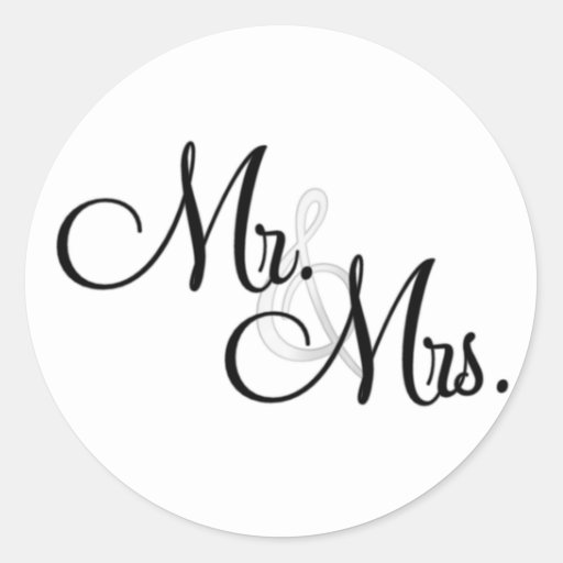 Mr & Mrs. Cupcake Toppers Classic Round Sticker | Zazzle