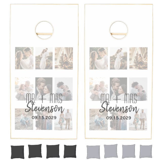 Mr & Mrs Custom Wedding Cornhole Set (Set)
