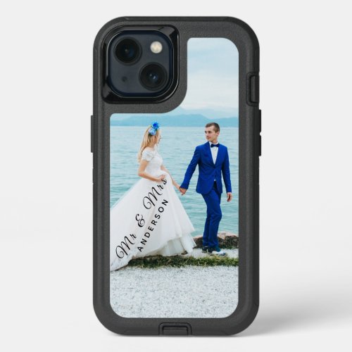 Mr  Mrs Custom Wedding Photo Apple X11121314  iPhone 13 Case