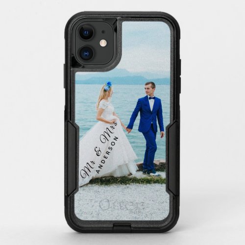 Mr  Mrs Custom Wedding Photo Apple X11121314  OtterBox Commuter iPhone 11 Case