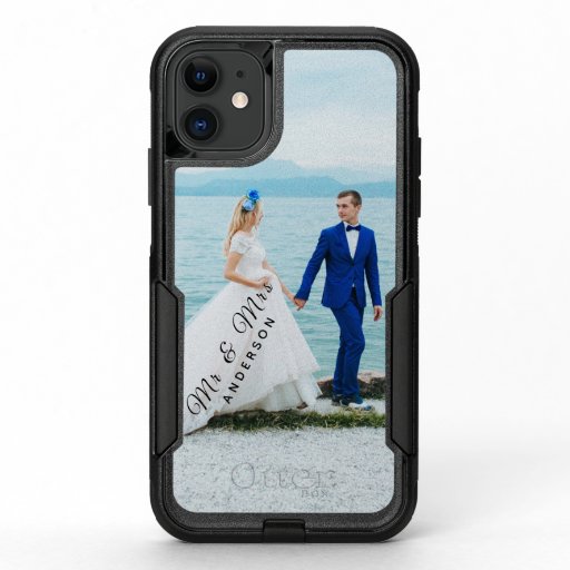 Mr & Mrs Custom Wedding Photo Apple X|11|12|13|14  OtterBox Commuter iPhone 11 Case