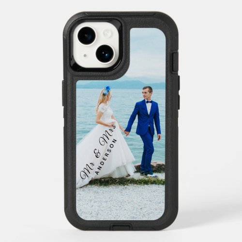 Mr  Mrs Custom Wedding Photo Apple X11121314  OtterBox iPhone 14 Case