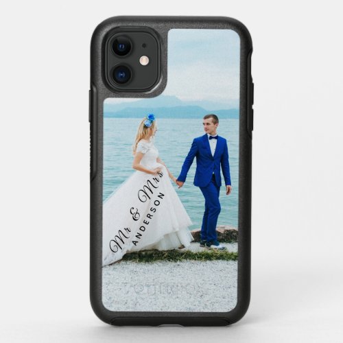 Mr  Mrs Custom Wedding Photo Apple X11121314  OtterBox Symmetry iPhone 11 Case