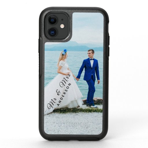 Mr & Mrs Custom Wedding Photo Apple X|11|12|13|14  OtterBox Symmetry iPhone 11 Case