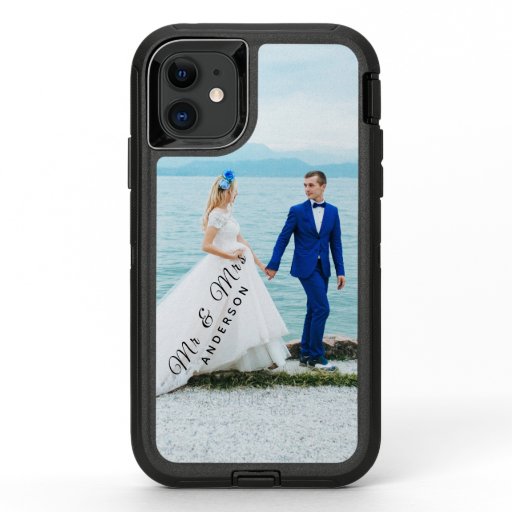 Mr & Mrs Custom Wedding Photo Apple X|11|12|13|14  OtterBox Defender iPhone 11 Case