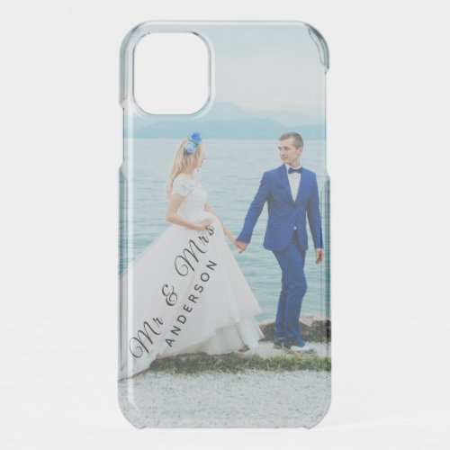 Mr  Mrs Custom Wedding Photo Apple X11121314  iPhone 11 Case