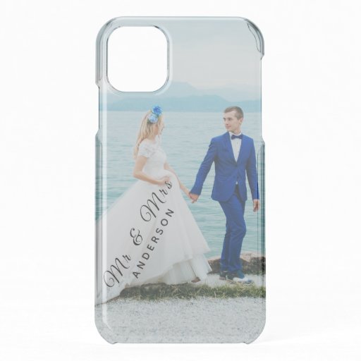 Mr & Mrs Custom Wedding Photo Apple X|11|12|13|14  iPhone 11 Case
