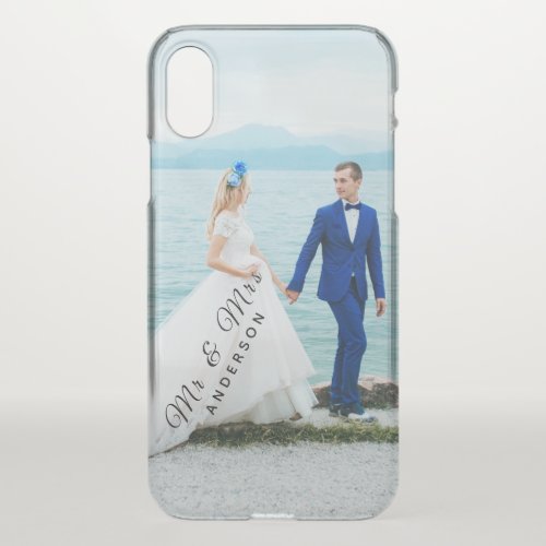 Mr  Mrs Custom Wedding Photo Apple X11121314  iPhone X Case