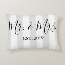 Mr. & Mrs. Decorative Pillow