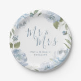 Black And Gold Elegant Luxury Floral Wedding Paper Plates