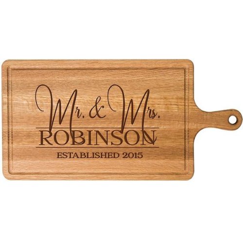 Mr  Mrs Elegant Cherry Wood Cutting Board