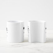 Mr. & Mrs. Elegant Custom Wedding Bride Groom Gift Coffee Mug Set (Side)