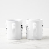 Mr. & Mrs. Elegant Custom Wedding Bride Groom Gift Coffee Mug Set (Handle)