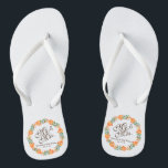 Mr. & Mrs. Elegant Floral Wedding Flip Flops<br><div class="desc">For further customization,  please click the "Customize" button and use our design tool to modify this template. If the options are available,  you may change text and image by simply clicking on "Edit/Remove Text or Image Here" and add your own. Thank you.</div>