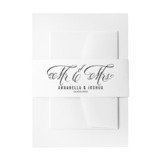 Mr. & Mrs. Elegant Script | Wedding Belly Band