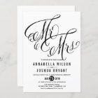 Mr. & Mrs. Elegant Script | Wedding Invitation