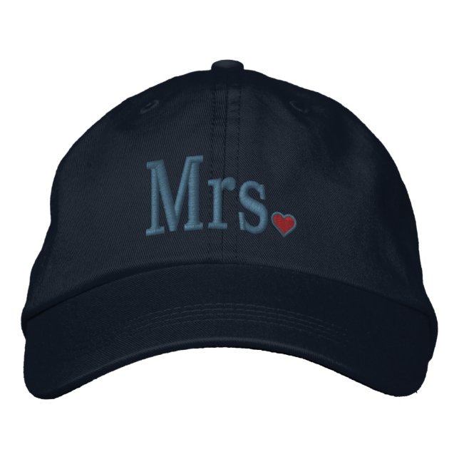 Mr & Mrs Embroidery Embroidered Cap (Front)