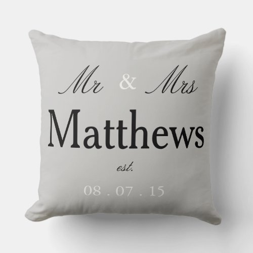 Mr  Mrs est pillow