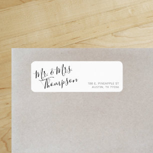 Mr. & Mrs. Everyday Elegance Return Address Label