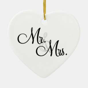 MR. & MRS First Christmas Ornament