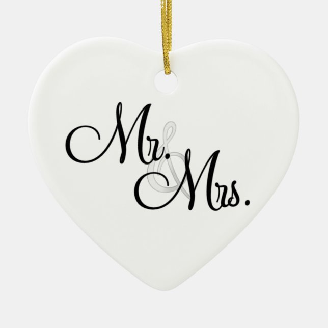 MR. & MRS First Christmas Ornament (Front)