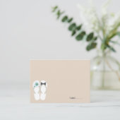 Mr & Mrs Flip Flops Beach Wedding Place Card (Standing Front)