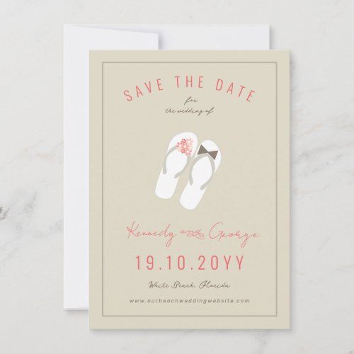 Mr  Mrs Flip Flops Daisies Beach Wedding Photo Save The Date