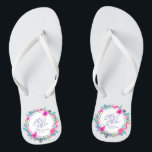 Mr. & Mrs. Floral Tropical Wedding Flip Flops<br><div class="desc">For further customization,  please click the "Customize" button and use our design tool to modify this template. If the options are available,  you may change text and image by simply clicking on "Edit/Remove Text or Image Here" and add your own. Designed by Freepik.</div>