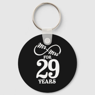 Mr Mrs For 29 Years 29th Wedding Anniversary Keychain