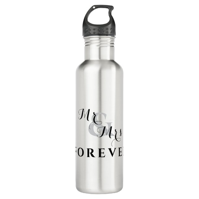 Mr & Mrs Forever Stainless Water Bottle (Front)