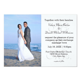 Mr. & Mrs. Gray - Photo Wedding Invitation