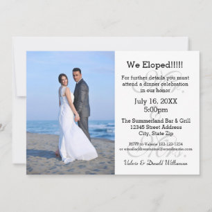 Mr. & Mrs. Gray We Eloped - Photo Announcement