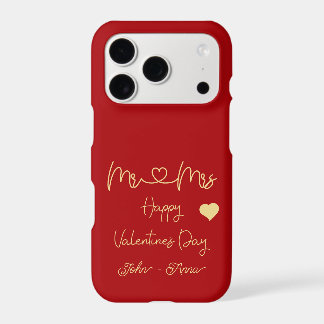 Mr & Mrs Happy Valentine's Day iPhone 17 Pro Case