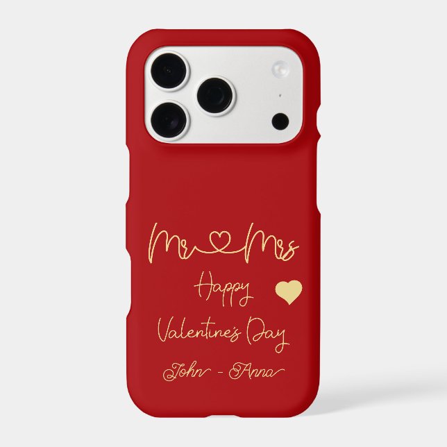 Mr & Mrs Happy Valentine's Day Case-Mate iPhone Case (Back)