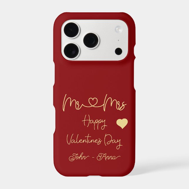Mr & Mrs Happy Valentine's Day Case-Mate iPhone Case (Back)