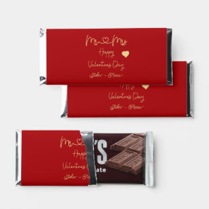 Mr & Mrs Happy Valentine's Day Hershey Bar Favors