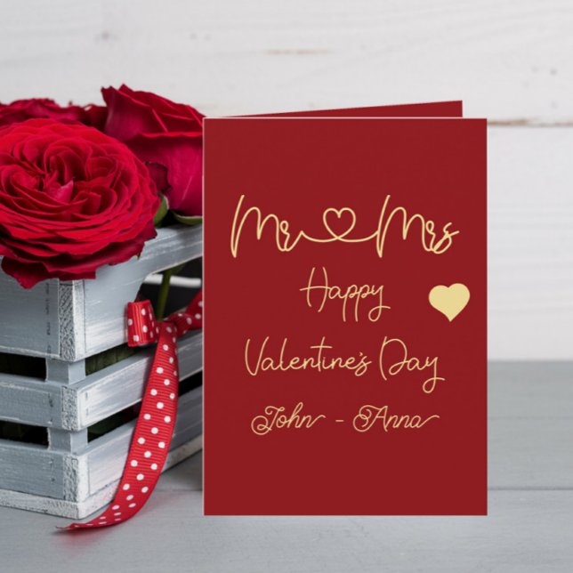Mr & Mrs Happy Valentine's Day Holiday Card (Creator Uploaded)